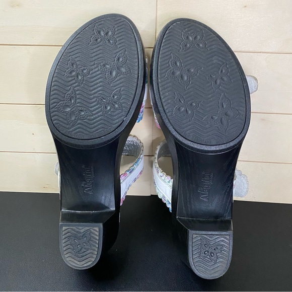 Alegria Bobbi Flounce Floral Sandals Women's Size 11 Shoes EU41 Leather White - Picture 9 of 11